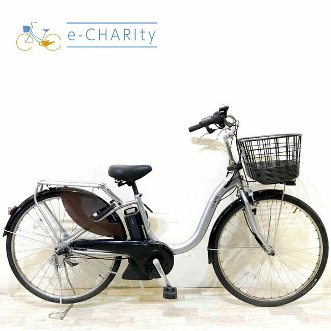 樂天商城 - 【中古】 電動自転車 ママチャリ ヤマハ PAS ウィズ シルバー 26インチ KH099 電動アシスト自転車 【神戸在庫】