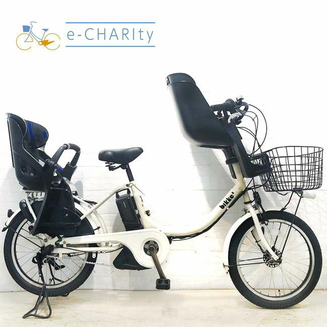 楽天マラソン期間中ポイント10倍 【中古】 電動自転車 子ども乗せ 子供乗せ ブリヂストン ビッケ2e ホワイト 20インチ YH071 電動アシスト自転車 【横浜在庫】