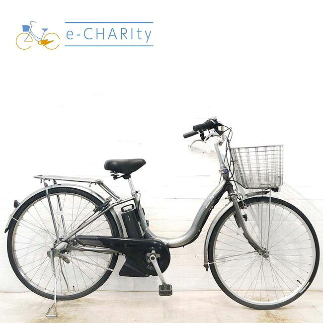 【中古】 電動自転車 ママチャリ ブリヂストン アシスタファイン シルバー 26インチ YI060  ...