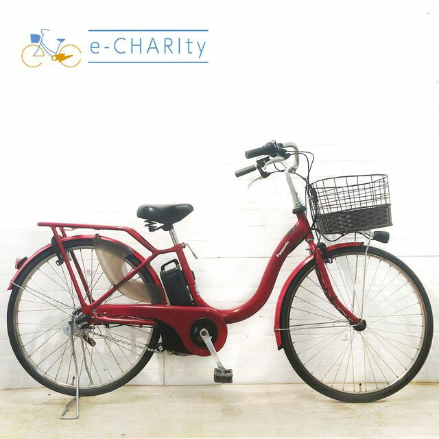 【中古】 電動自転車 ママチャリ パナソニック ティモ L レッド 26インチ YE018 電動アシスト自転車 【横浜在庫】