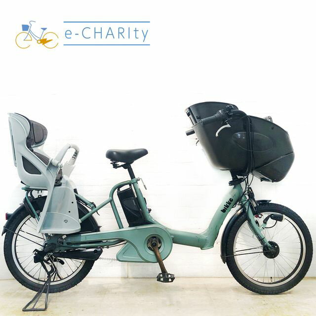 【中古】 電動自転車 子ども乗せ 子供乗せ ブリヂストン bikke POLAR e ビッケ ポーラー イー グリーン 20インチ YE039 電動アシスト自転車 【横浜在庫】