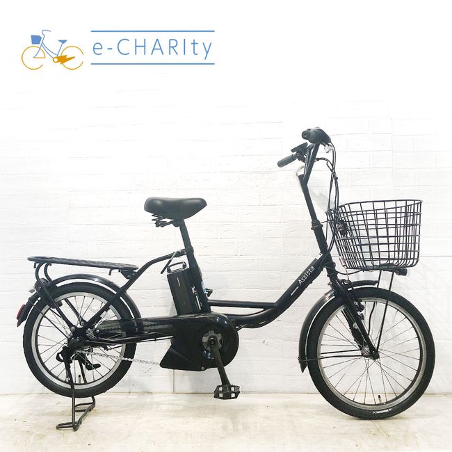 【中古】 電動自転車 小径車 ブリヂストン アシスタ ファイン ミニ ブラック 前20×後18インチ YE079 電動アシスト自転車 【横浜在庫】