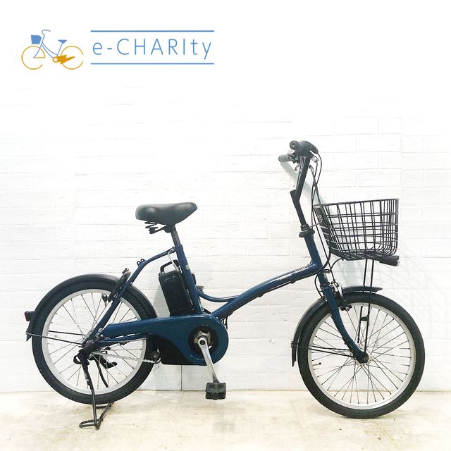 【中古】 電動自転車 小径車 パナソニック グリッター ブルー 20インチ YE101 電動アシスト自転車 【横浜在庫】