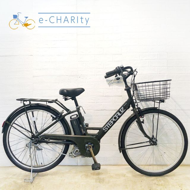 【中古】 電動自転車 ママチャリ ブリヂストン ステップクルーズ e カーキ 26インチ YE142 電動アシスト自転車 【横浜在庫】