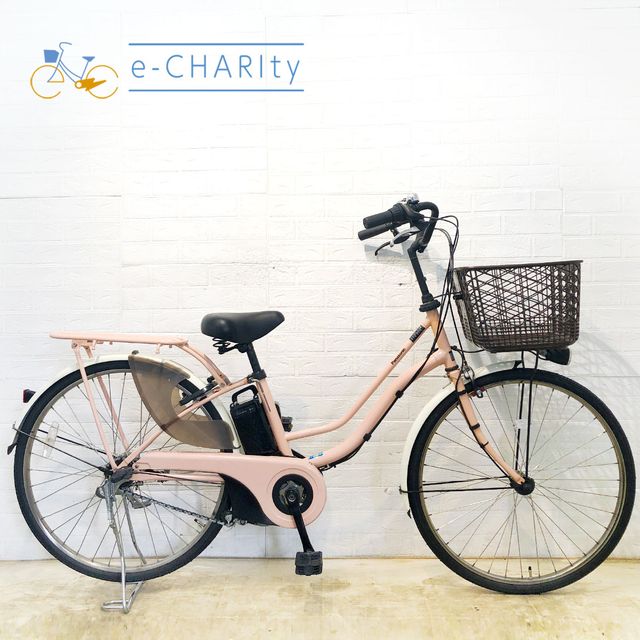 【中古】 電動自転車 ママチャリ パナソニック ティモ I ピンク 26インチ YE143 電動アシスト自転車 【横浜在庫】
