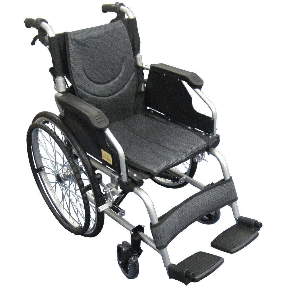 【乗りやすく、降りやすく】Nice Way5 (ナイスウェイ) 車椅子 折り畳み 介助式 自走式車椅子 クッション付き 介助式車椅子 自走式介護 自走式 介助用 自走式折りたたみ 【頑丈】【座面幅約41cm】 1
