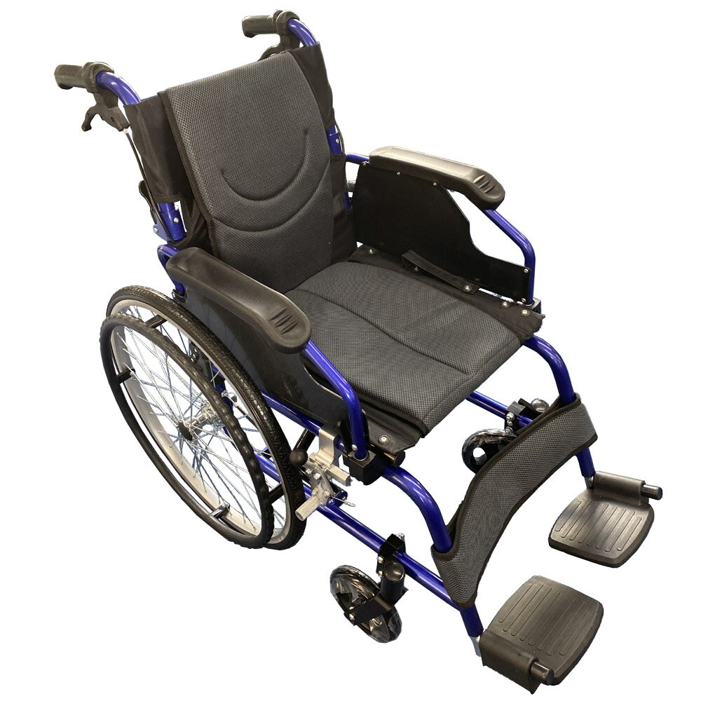 【乗りやすく、降りやすく】Nice Way5 (ナイスウェイ) 車椅子 折り畳み 介助式 自走式車椅子 クッション付き 介助式車椅子 自走式介護 自走式 介助用 自走式折りたたみ 【頑丈】【座面幅約41cm】 2