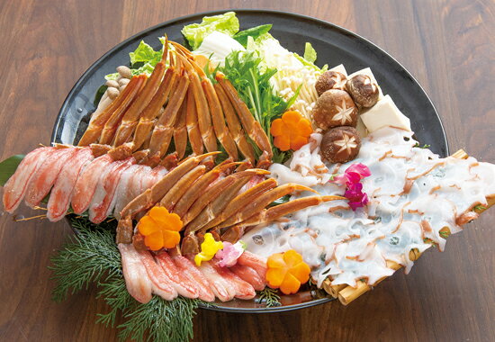 たこと生本ずわい蟹のしゃぶしゃぶセットー佐渡産の生たこを本ずわい蟹としゃぶし...