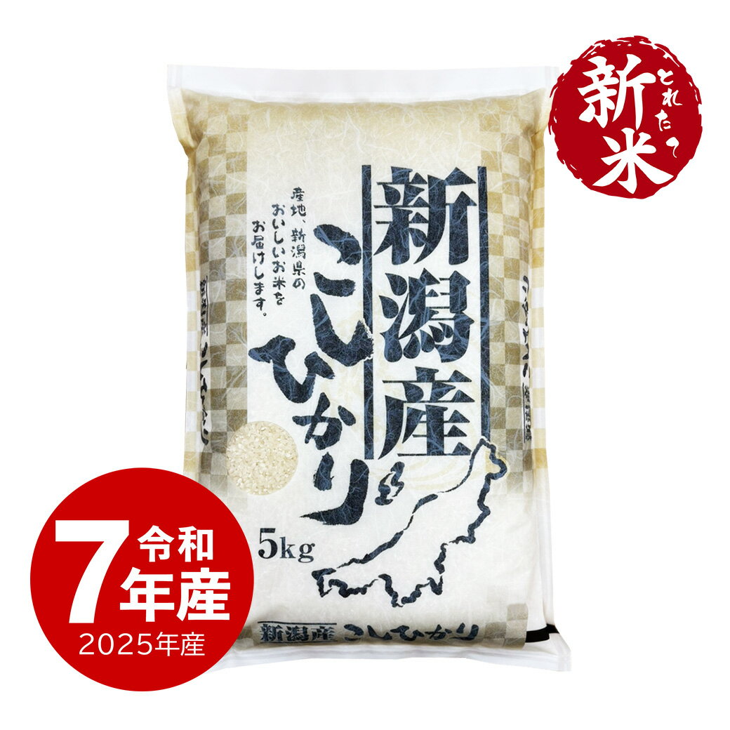 新米 令和7年産 新潟産コシヒカリ 5kg お米 5キロ 送料無料 (沖縄のぞく)