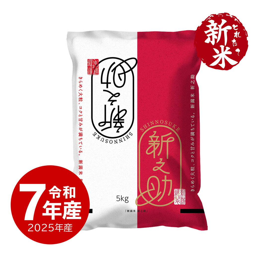 新米 令和7年産 新之助 お米 5kg 新潟県産 一等米 送料無料 沖縄のぞく