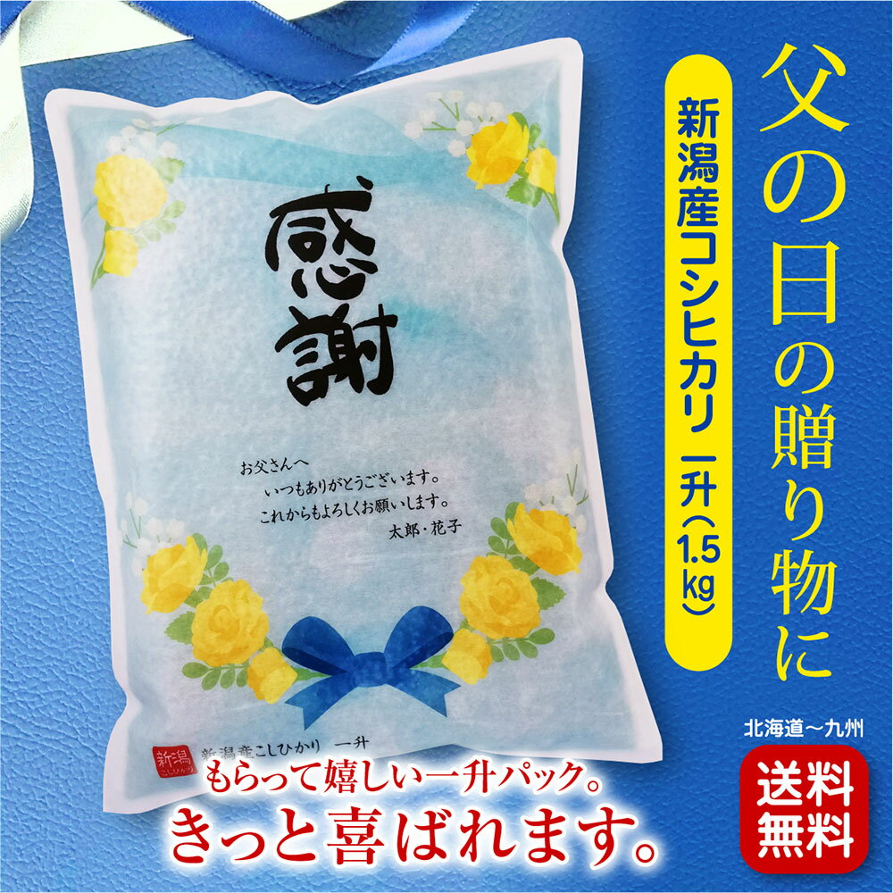 【 父の日 プレゼント お米 】 米 新潟産 コシヒカリ 1升パック 一升 1.5kgギフト 2