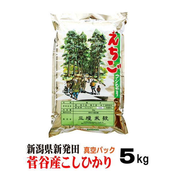 米 令和5年産 新潟県新発田菅谷産コシヒカリ5kg 真空パッ