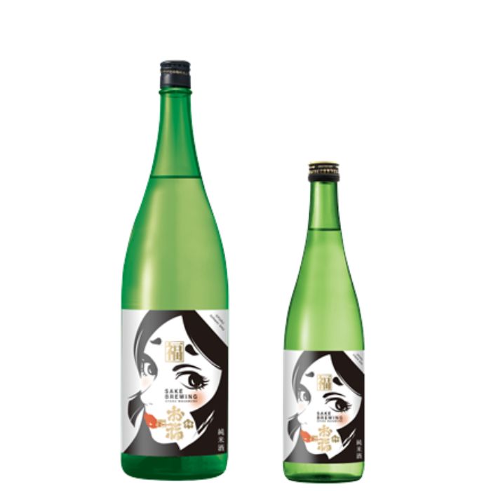 お福正宗 おかめ純米酒 720ml 1800ml お福酒造 日本酒 純米酒 やや辛口 新潟 長岡 お福正宗のトレードマーク おかめマークを未来への明るいイメージしたおかめラベル