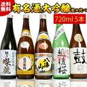 日本酒 セット 純米大吟醸 大吟醸 有名酒飲み比べセット720ml 5本 越乃寒梅 八海山 日本酒 純米大吟醸 大吟醸酒 特割四合瓶 5本組 プレゼント ギフト...