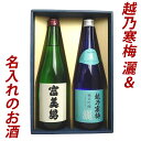 名入れ 日本酒 プレゼント ギフト 越乃寒梅 灑(さい) 純米吟醸 &名入れお酒 セット720ml×2本 日本酒 お酒 ギフト プレゼント 贈答 贈り物 おすすめ 新潟 日本酒 父の日 お酒 名入れ 名前入り