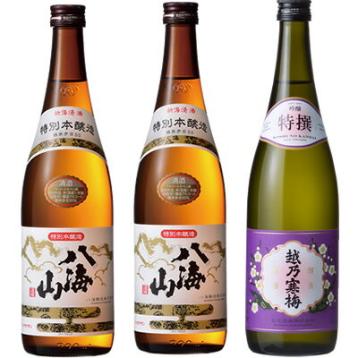 八海山 特別本醸造 720ml 2本 と 越乃寒梅 特撰 吟醸 720ml 日本酒 飲み比べセット