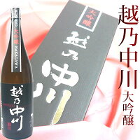 日本酒 越乃中川 大吟醸 1800ml 日本酒 ギフト大吟醸 お酒 プレゼント 専用化粧箱入り 日本酒 お酒 ギフト プレゼント 贈答 贈り物 おすすめ 新潟 熱燗 冷酒 辛口 甘口 お中元 お歳暮 正月 父の日 有名 限定 話題