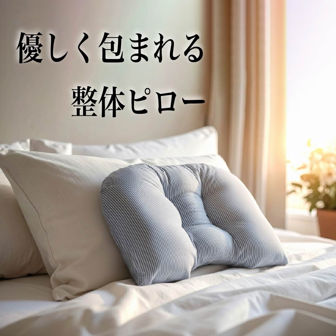 優しく包み込まれる 整体機能性 枕 ピロー 首元や肩にフィットするアーチ形状 日本製 国産 丁寧なもの..
