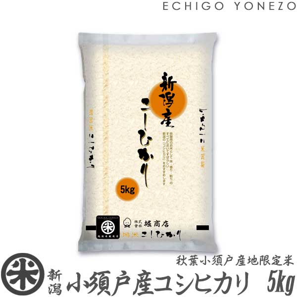 【新潟米 令和5年産】新潟 秋葉小須戸産コシヒカリ 5kg (5kg×1袋) 別注契約栽培 信濃川水系 小須戸米 こしひかり 送料無料 gift kome kosudo niigata koshihikari