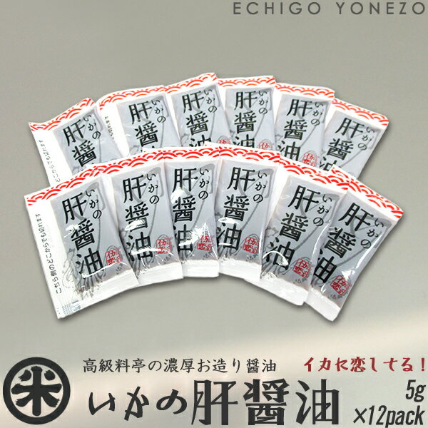 【イカの肝 調味料】いかの肝醤油 5g×12袋 小分け袋パック 刺身専用醤油のサムネイル