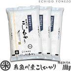 【新潟米 令和5年産】糸魚川産コシヒカリ 名水と翡翠の郷 白米 15kg (5kg×3袋) 厳選産地米 こしひかり ギフト 米 おもたせ 贈答 内祝 御祝 御中元 御歳暮 gift kome niigata itoigawa koshihikari