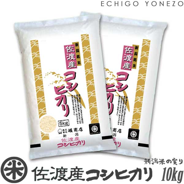 越後米蔵商店 お米 【新潟米 令和5年産】佐渡産コシヒカリ 島育ち 白米 10kg (5kg×2袋) 厳選産地米 こしひかり 米 おもたせ 贈答 内祝 御祝 御中元 御歳暮 gift kome niigata sado koshihikari