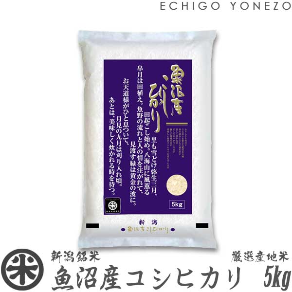 【新米 令和4年産】魚沼産コシヒカリ 厳選産地米 白米 5kg (5kg×1袋) 国内最高峰 南魚沼 こしひかり ギフト 米 手土産 おもたせ 贈答 内祝 御祝 御中元 御歳暮 gift kome uonuma koshihikari japonica rice