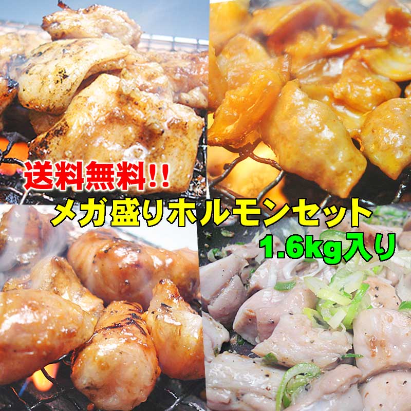 【送料無料】店長オススメ！メガ盛りホルモンセット1.6kg入り「肉の日」「バーベキュー」「焼肉」「アウトドアー」「B級グルメ」【父の日】【お中元】【お歳暮】】の商品画像