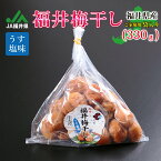 福井梅 梅干し ご家庭用 袋入り 紅サシ うす塩味 （塩分10%） 330g 国産 福井県 三方五湖 塩分控えめ お取り寄せ 産地直送 熱中症