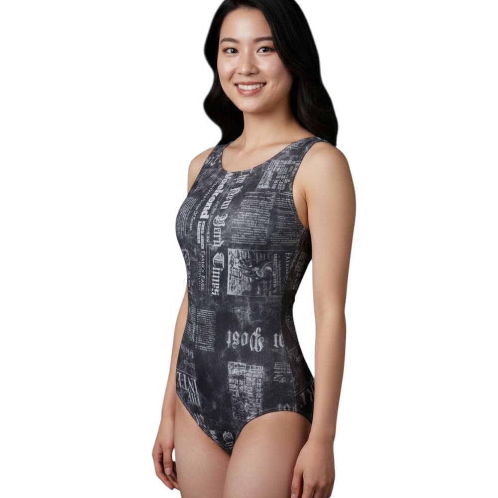 Dresses - ワンピース 水着 レディース 水泳 フィットネス スポーツ水着 ワンピース水着 おしゃれ 大人 柄 水中ウォーキング リゾート 20代 30代 40代 50代 60代 70代 パット付き グレー 黒 モノトーン 送料無料 母の日 贈答 プレゼント 夏 プール 海 日本製