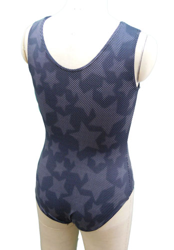 バレエ レオタード 子供 スカートなし 130cm 140cm 日本製 ノースリーブレオタード サンシャイン スター 子供用レオタード キッズ ジュニア 袖なし オペコット 光沢 新体操 体操用 練習用 星 柄