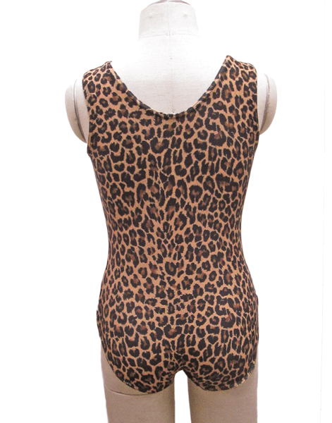 レオタード 子供 スカートなし 140cm 150センチ 日本製 ノースリーブレオタード 豹...