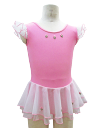 バレエ レオタード ジュニア キッズ 花妖精~フラワーフェアリーテール~ ピンク 120cm 130cm 子供用レオタード キッズ スカート付 オペコット 光沢 バレエ用 新体操