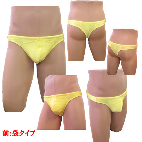 Tバック マルチフットネスパンツ フロントシーム メンズ 競泳水着 柄 無地 フリーサイズ 超ビキニ 男性用 おしゃれ （2枚目）