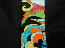 【Sサイズ】メンズスイムロングパンツ＊ベニスフラワー 柄物 男性用 大人用 スイミング ロング 4分丈 3分丈 ランニング フィットネス 日本製 ブラック6200 3