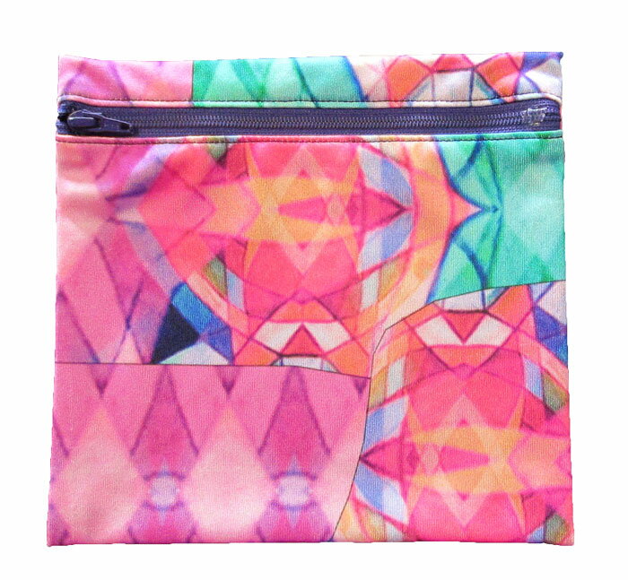 【16.5×16.5cm】ファスナー付き不思議な袋*クリスタルピンク 16