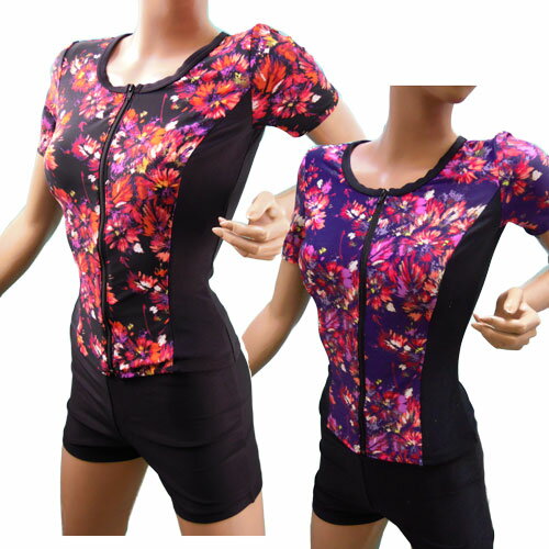 【Mサイズ 】 フィットネス水着 レディース セパレート オシャレ M フィットネス水着 セパレート 半袖 セパレート水着 9号 レディス 女性用 婦人水着 め...