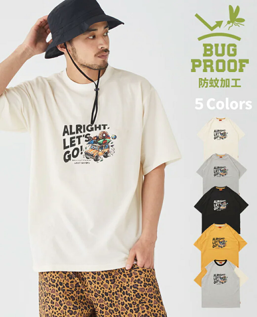 クリフメイヤー KRIFF MAYER [公式] BUG PROOFプリントT(車) MENS