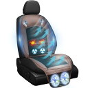 クールシート 車【風量強化 振動機能搭載 無段階風量調節】 カーシート クーラーシート 夏 首元/背中/座面送風 大型ファン2枚+小型ファン2枚 低騒音設計 シートクーラー 涼しい 蒸れない
