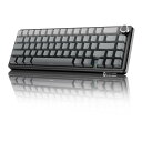 MAMBASNAKE×ATTACKSHARK X66 ゲーミングキーボード 65%レイアウト ガスケット ホットスワップ対応 三つの接続モード 2.4Ghz無線...