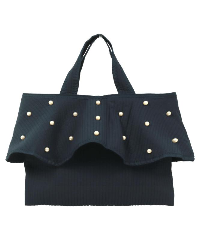 [神戸レタス] フリル ヌビバッグ レディース パール マザーズバッグ トートバッグ サブバッグ キルティング [B1585]のサムネイル