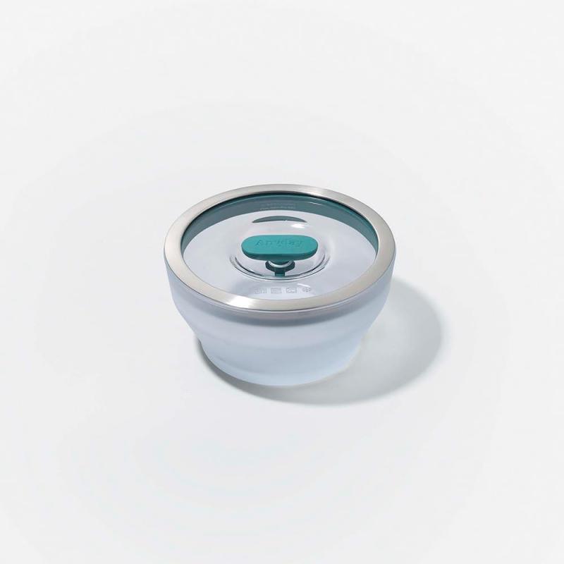 マイヤー(Meyer) Anyday Cookware 16cm 深型ディッシュ グリーン【レシピブック付き】エニデイ 電子レンジ皿 ガラス保存容器 蓋付き 蒸し ロースト サービング 食品の保存用 耐熱ボウル【国内正規のサムネイル