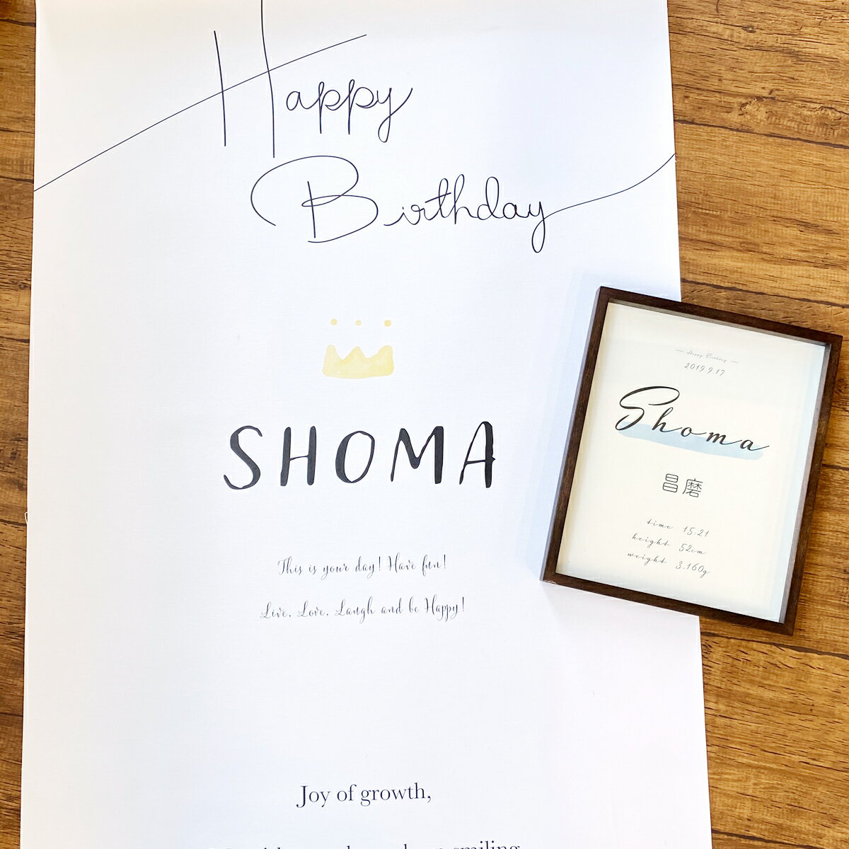 ファッションなデザイン マラソン期間限定ポイント10倍 出産祝い 人気 お得セット 命名書 バースデータペストリー 名入れ 贈り物 同僚 女性 赤ちゃん お祝い プレゼント 誕生日 飾り １歳 ２歳 ハーフバースデー 木製 フレーム インスタ映え インテリア 超安い品質 Www
