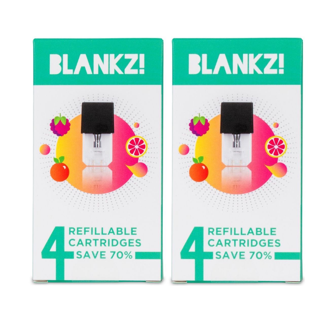 BLANKZ Refillable Cartridge (JUUL PODS) 4PODx2箱 (計8POD) JUUL本体対応 交換用空POD