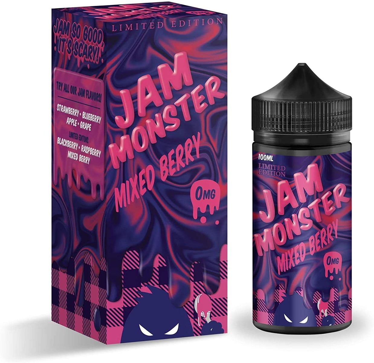 【通常ポイント1倍】Jam monster［ジャムモンスター］100ml 甘さしっかり US Vape Liquid ベイプリキッド - Mixed berry ミックスドベリー - ニコチンなし by【検索元：楽天市場】ショップ名：Ecigar4jp Japan【データ取得：2024年05月19日11時15分52秒】