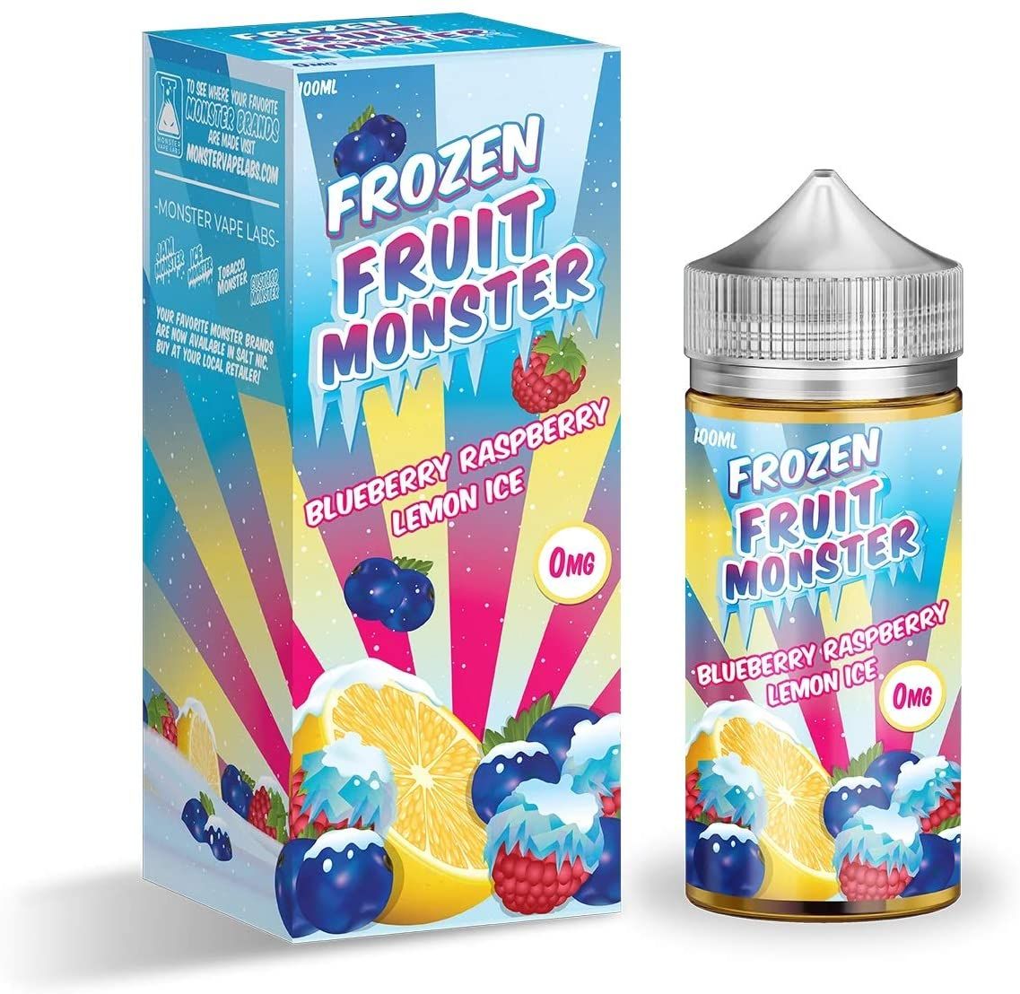 【通常ポイント1倍】Frozen fruit monster［フルーツモンスター］100ml 大容量 メンソール フルーツ Vape Lquid ベイプリキッド - ブルーベリー ラズベリーレモンアイ - ニコチンなし by【検索元：楽天市場】ショップ名：Ecigar4jp Japan【データ取得：2024年05月19日11時15分52秒】