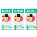 BLANKZ Refillable Cartridge (JUUL PODS) 送料無料 JUUL 本体対応 交換用 空 POD ニコチンなし リフィル可能 - Blankz - 3パック セット (計12Pod)