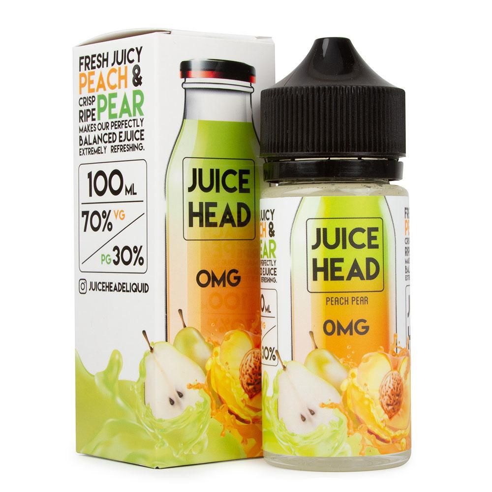 Juice head［ジュースヘッド］100ml Vape Liqud 電子タバコ リキッド - ピーチ ペア - ニコチンなし