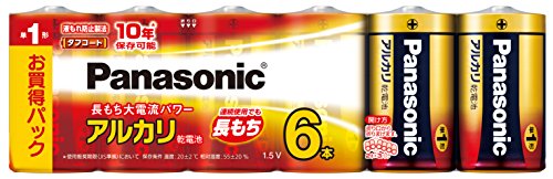 &nbsp;メーカー&nbsp;PANASONIC パナソニック&nbsp;商品カテゴリ&nbsp;電池＞乾電池&nbsp;発送目安&nbsp;1日〜2日以内に発送予定（土日祝除）&nbsp;お支払方法&nbsp;銀行振込・クレジットカード&nbsp;送料&nbsp;送料無料&nbsp;特記事項&nbsp;&nbsp;その他&nbsp;※※※※※※※※※※※※※※※※※ 仕様 ※※※※※※※※※※※※※※※※※電池規格 単1形本数 6本パックタイプ アルカリ乾電池1本あたりの価格 122 円