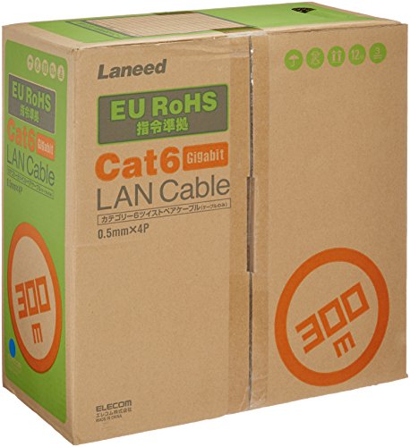 ELECOM 쥳 ELECOM LAN֥ CAT6 RoHS 300m(꡼봬)֥롼 LD-CT6 BU300 RS